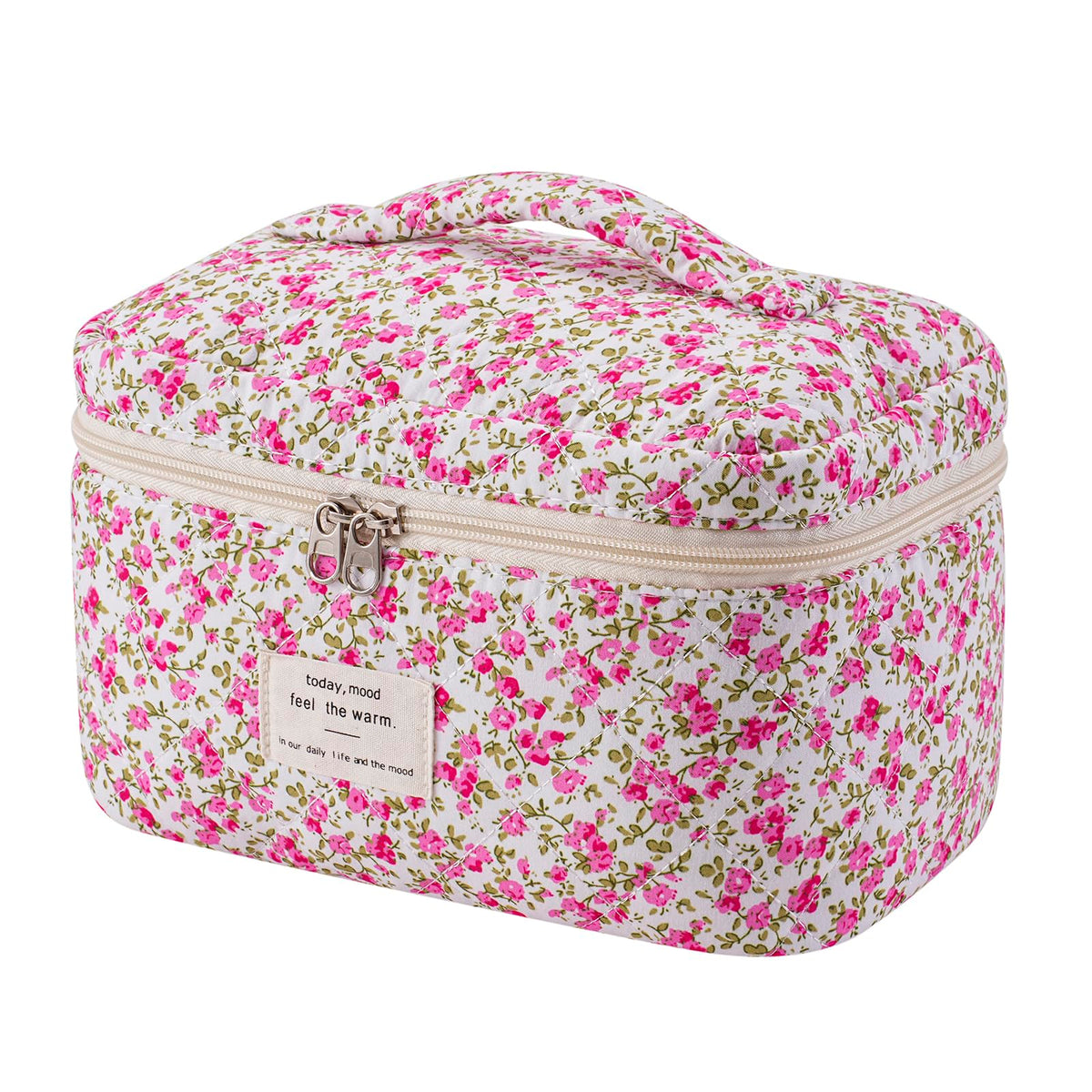 uekeboag Large Travel Quilted Makeup Bag for Women