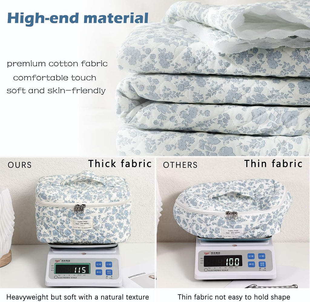 uekeboag Large Travel Quilted Makeup Bag for Women