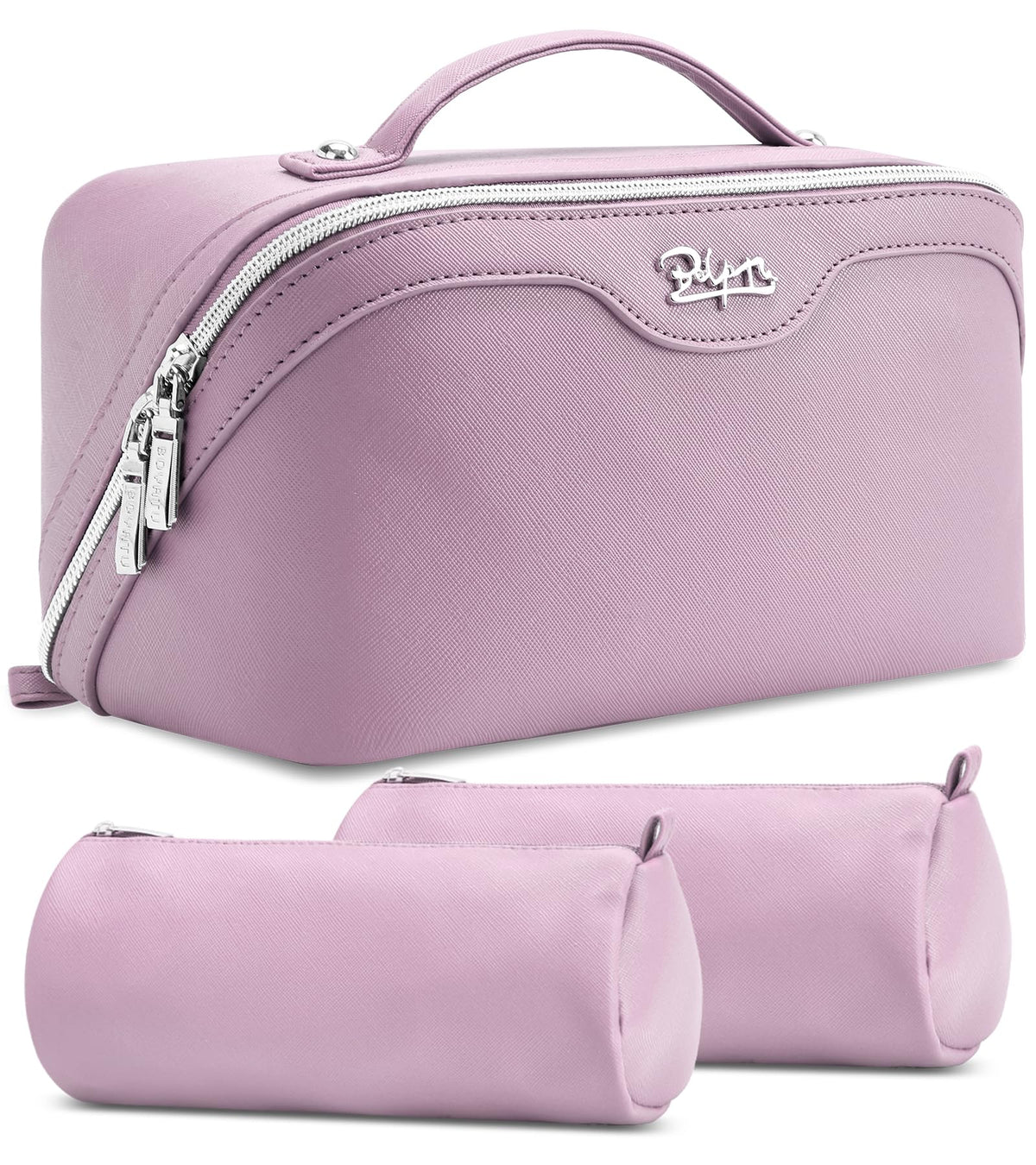 BOYATU Travel Makeup Bag Organizer: 3 Pcs Large Cosmetic Bags Set for Women