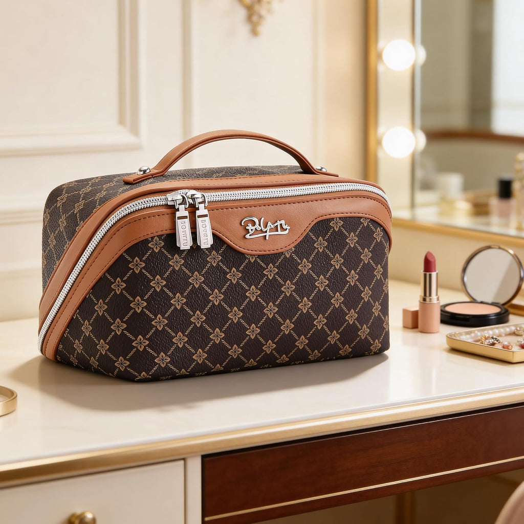 BOYATU Travel Makeup Bag Cosmetic Bags for Women: 3-Piece Make up Bag Set