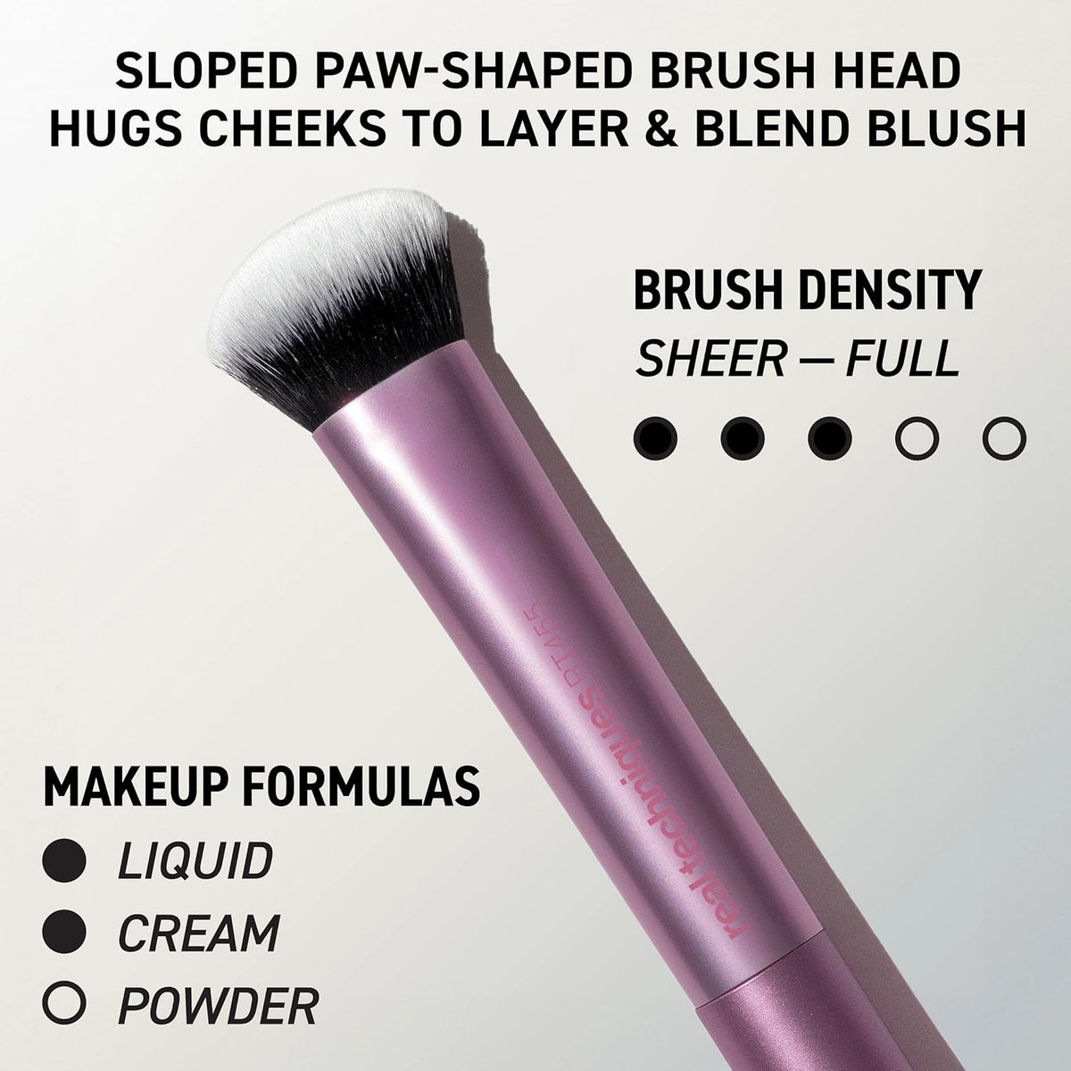 Real Techniques Big Blends Energy Brush + Dual-Sided Puff Kit, 6-Piece Set