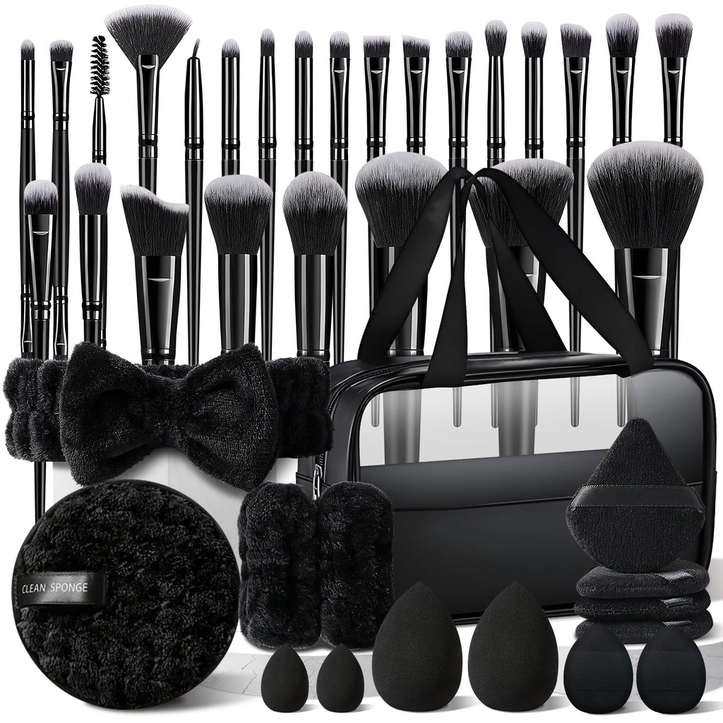 HGHDBT 55Pcs Brown Makeup Brushes Set Professional Makeup Kit Multi-functional Makeup Tool Set with Case Facial Makeup Accessories, Foundation Makeup Brush Kit Eye and Face Make up Brushes & Tools