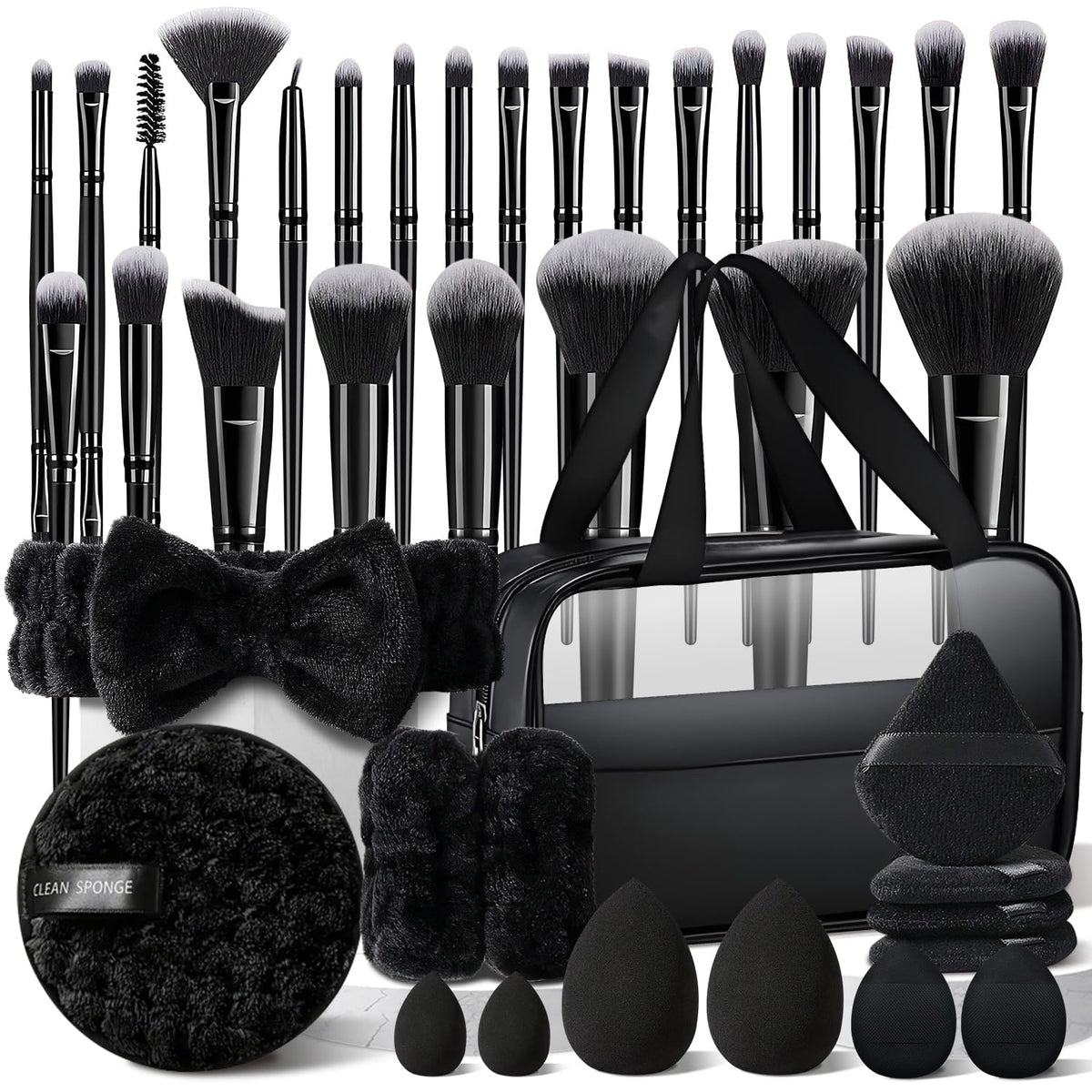 HGHDBT 55Pcs Brown Makeup Brushes Set Professional Makeup Kit Multi-functional Makeup Tool Set with Case Facial Makeup Accessories, Foundation Makeup Brush Kit Eye and Face Make up Brushes & Tools
