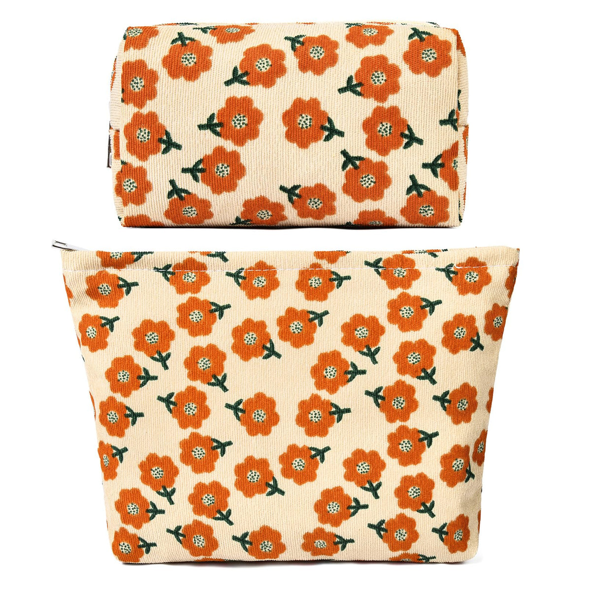 SOIDRAM 2 Pieces Makeup Bag Large Checkered Cosmetic Bag Capacity Canvas Mix Travel Toiletry Bag Organizer Cute Makeup Brushes Aesthetic Accessories Storage Bag for Women, Checkered Mix Rose Red