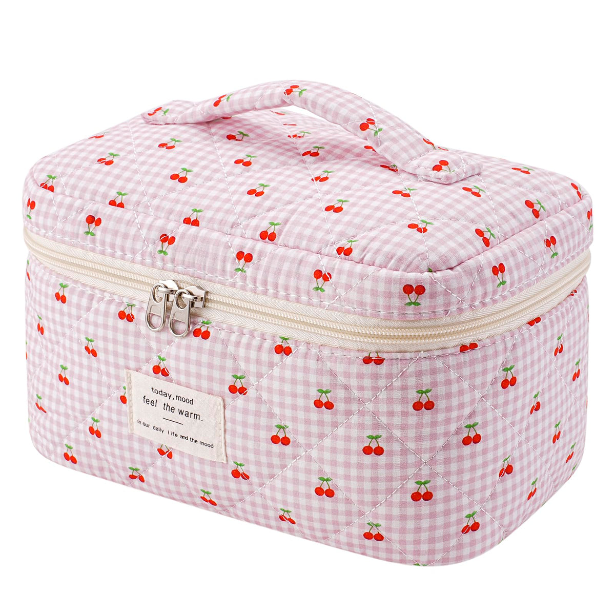 uekeboag Large Travel Quilted Makeup Bag for Women