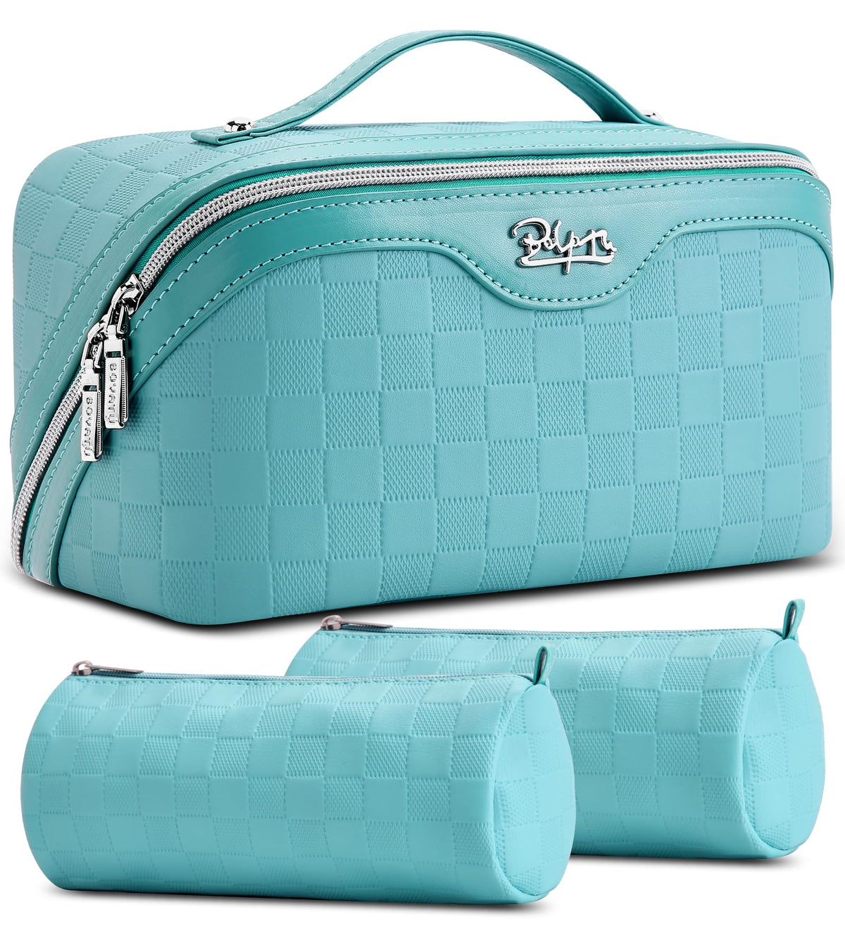 BOYATU Travel Makeup Bag Organizer: 3 Pcs Large Cosmetic Bags Set for Women