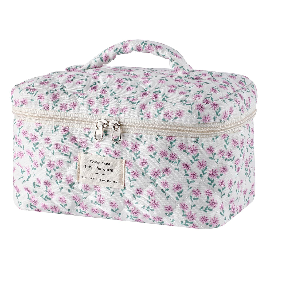 uekeboag Large Travel Quilted Makeup Bag for Women