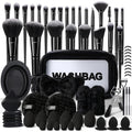 KUORYZAL Black Makeup Brushes Set Professional 70Pcs with Case Premium Synthetic for Foundation Concealer Blush Eyeshadow Powder Contour Makeup Brush Kit Face Eye Make up Brushes & Tools