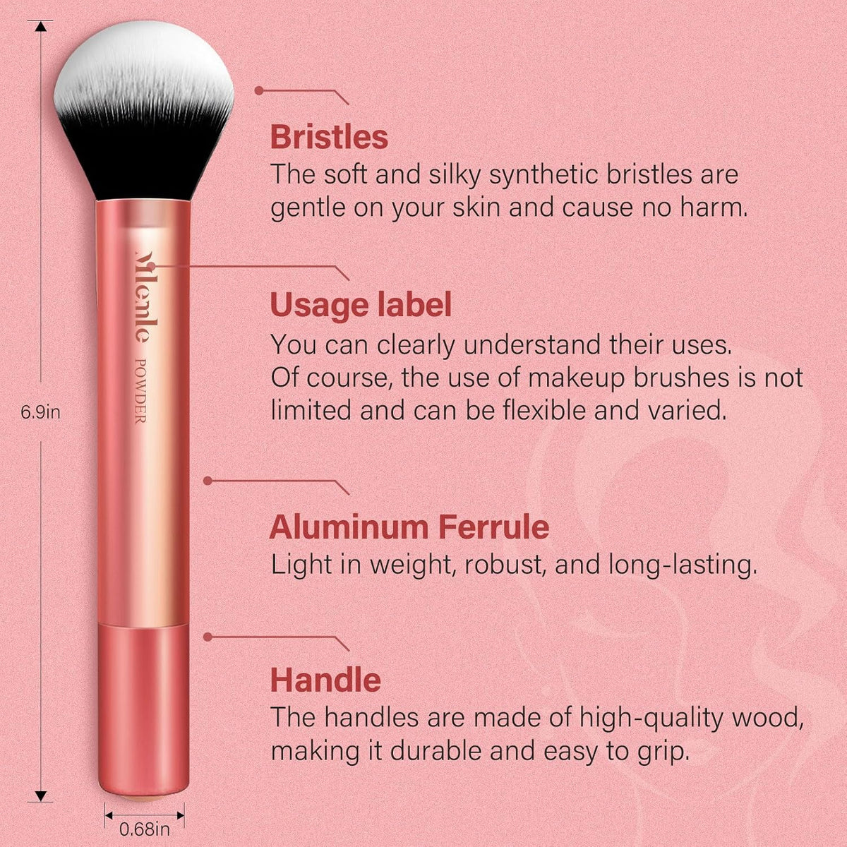 Makeup Brushes Set, Mlemle Professional 26 Pcs Makeup Kit, Include Powder Blush Concealers Foundation Eye shadows 21 Pcs Makeup Brushes and 2 Powder Puff, 3 Makeup Sponge(A04)