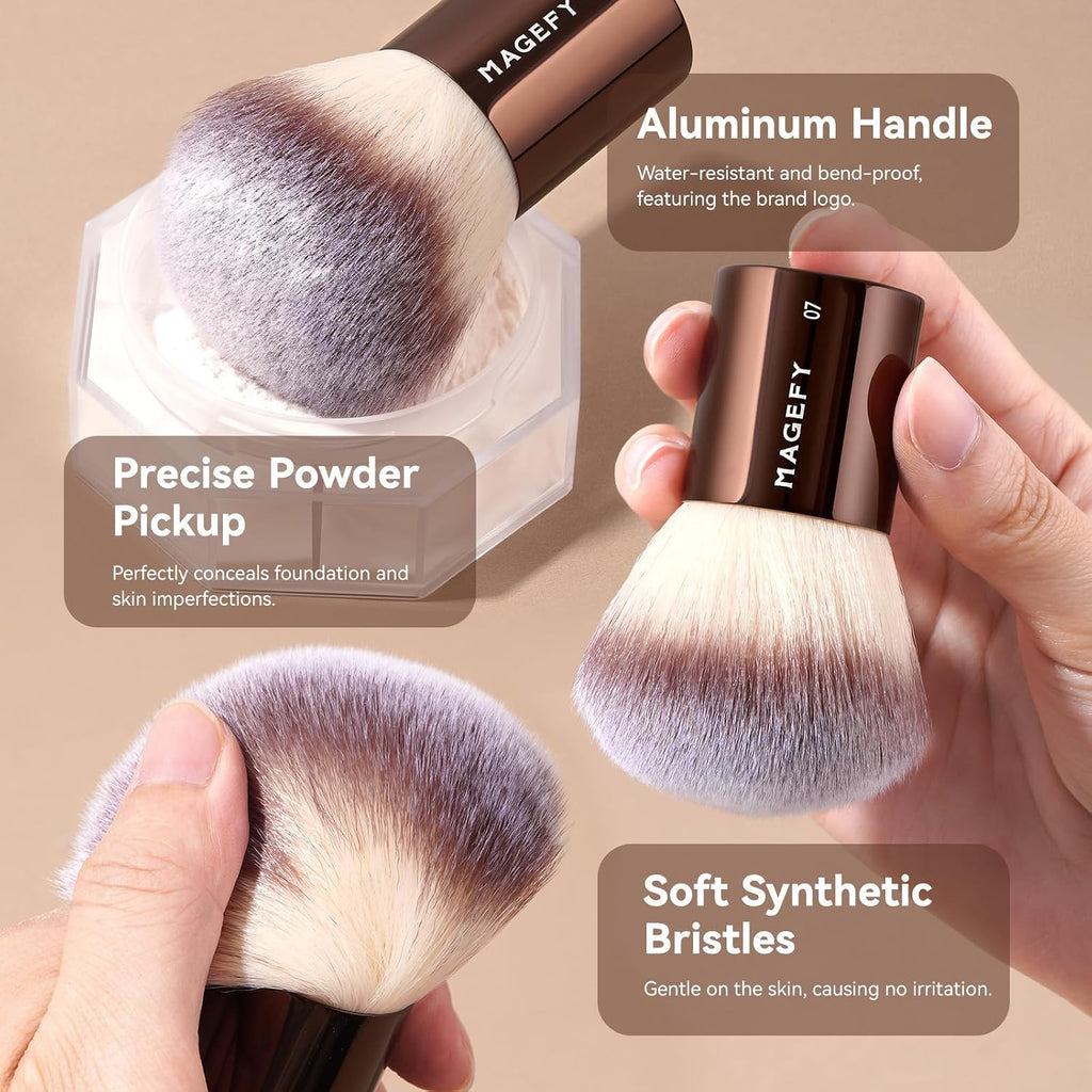 Makeup Brushes MAGEFY Travel Makeup Brush Set Professional Make Up Brushes for Powder Concealers Eye Shadows Eyebrow Countour Blush Brush Tools
