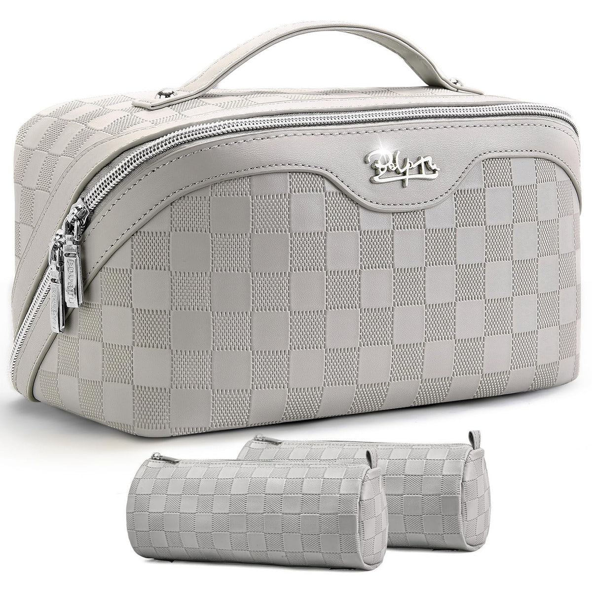 BOYATU Travel Makeup Bag Organizer: 3 Pcs Large Cosmetic Bags Set for Women