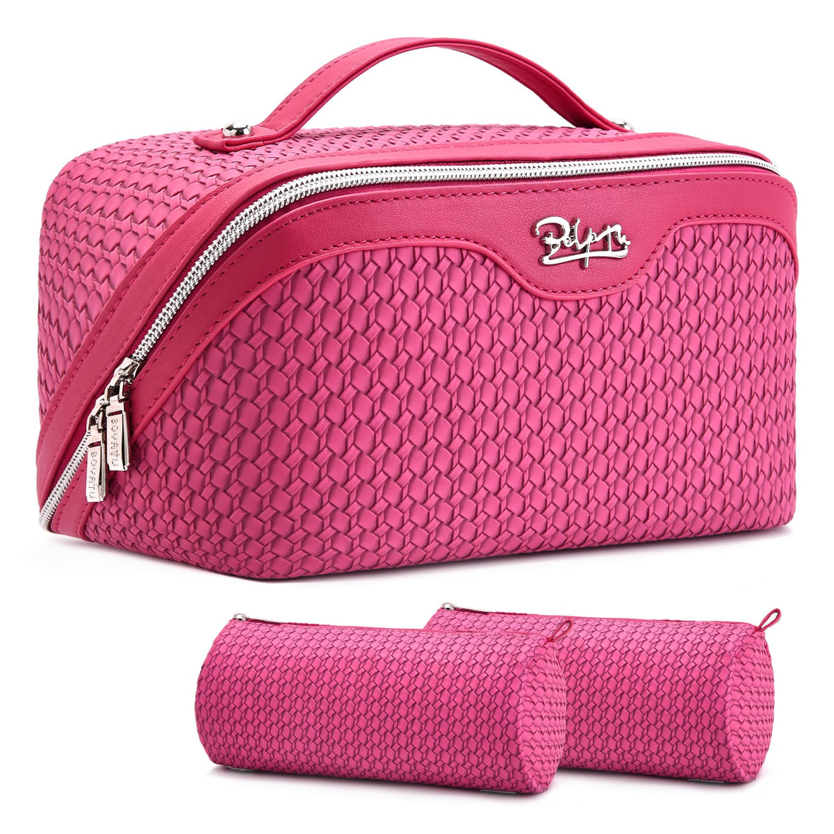 BOYATU Travel Makeup Bag Organizer: 3 Pcs Large Cosmetic Bags Set for Women