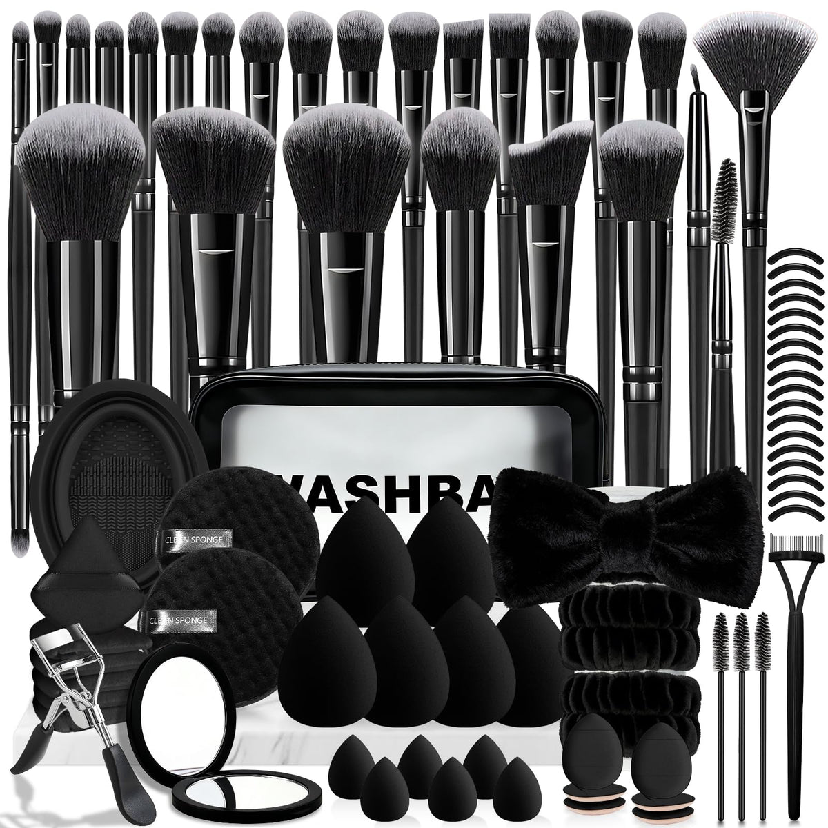 80PCS Makeup Brushes, Makeup Brush Set Professional Makeup Kit Multi-functional Makeup Tool Set with Case Facial Makeup Accessories,Brush Set Eye & Makeup Sponge(Pink)