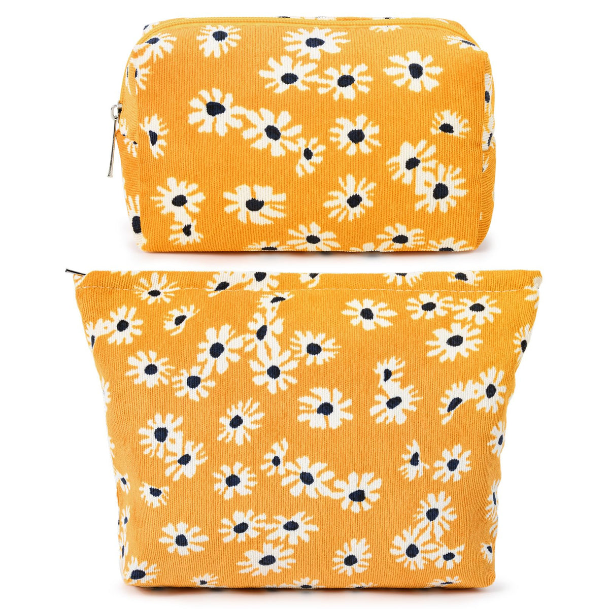 SOIDRAM 2 Pieces Makeup Bag Large Checkered Cosmetic Bag Capacity Canvas Mix Travel Toiletry Bag Organizer Cute Makeup Brushes Aesthetic Accessories Storage Bag for Women, Checkered Mix Rose Red