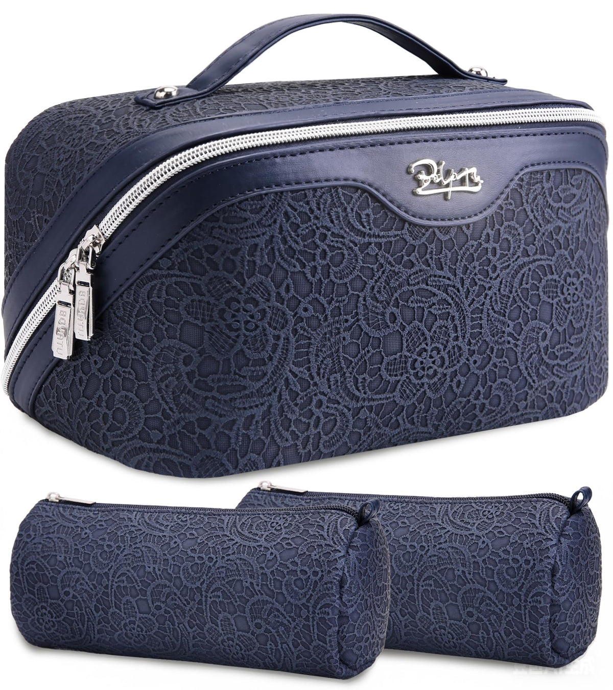 BOYATU Travel Makeup Bags Cosmetic Organizer Bag: Floral Make up Bag