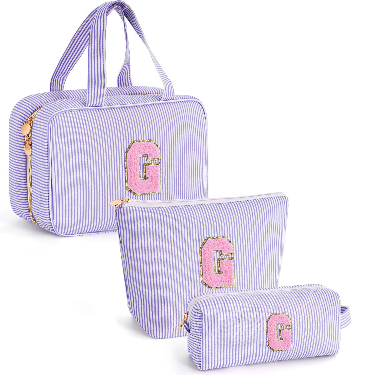 Gifts for Teen Girls Women - Personalized Toiletry Bag Initial Makeup Bag | Travel Cosmetic Bag | 8 9 10 11 12 13 14 15 16 Years Old Girl Gift Trendy Stuff - Blue A