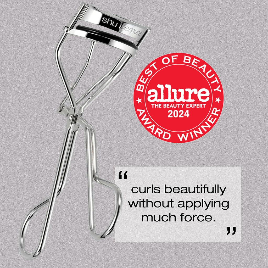 Shu Uemura Iconic Eyelash Curler, Achieve Precise Control and Long-Lasting Curl - Includes Silicone Replacement Pad. Professional Makeup Artist Tool for All Eye Shapes