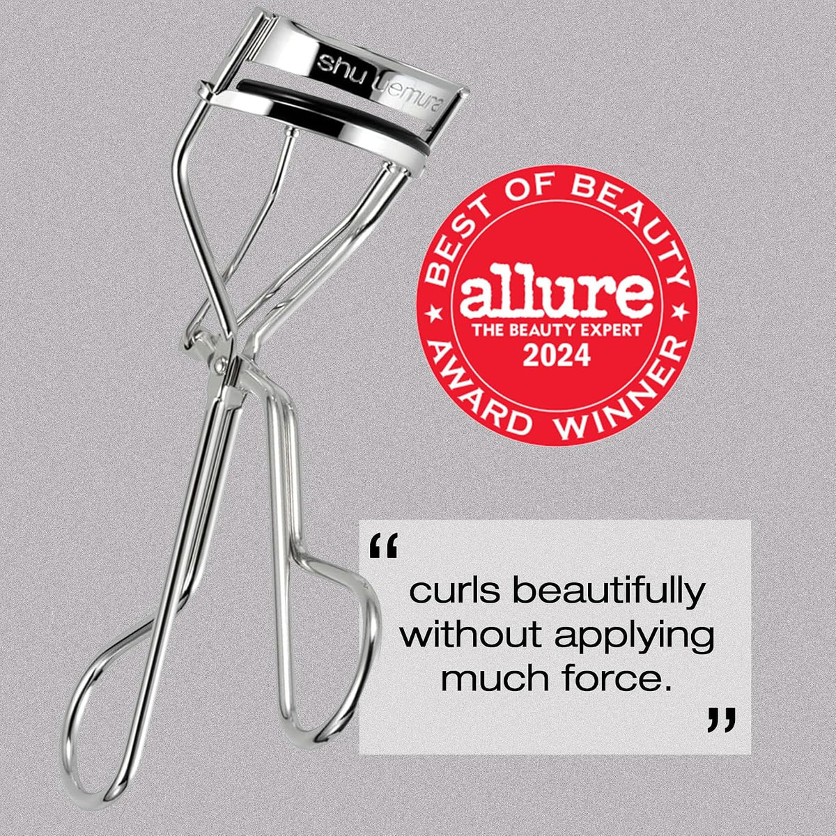 Shu Uemura Iconic Eyelash Curler, Achieve Precise Control and Long-Lasting Curl - Includes Silicone Replacement Pad. Professional Makeup Artist Tool for All Eye Shapes