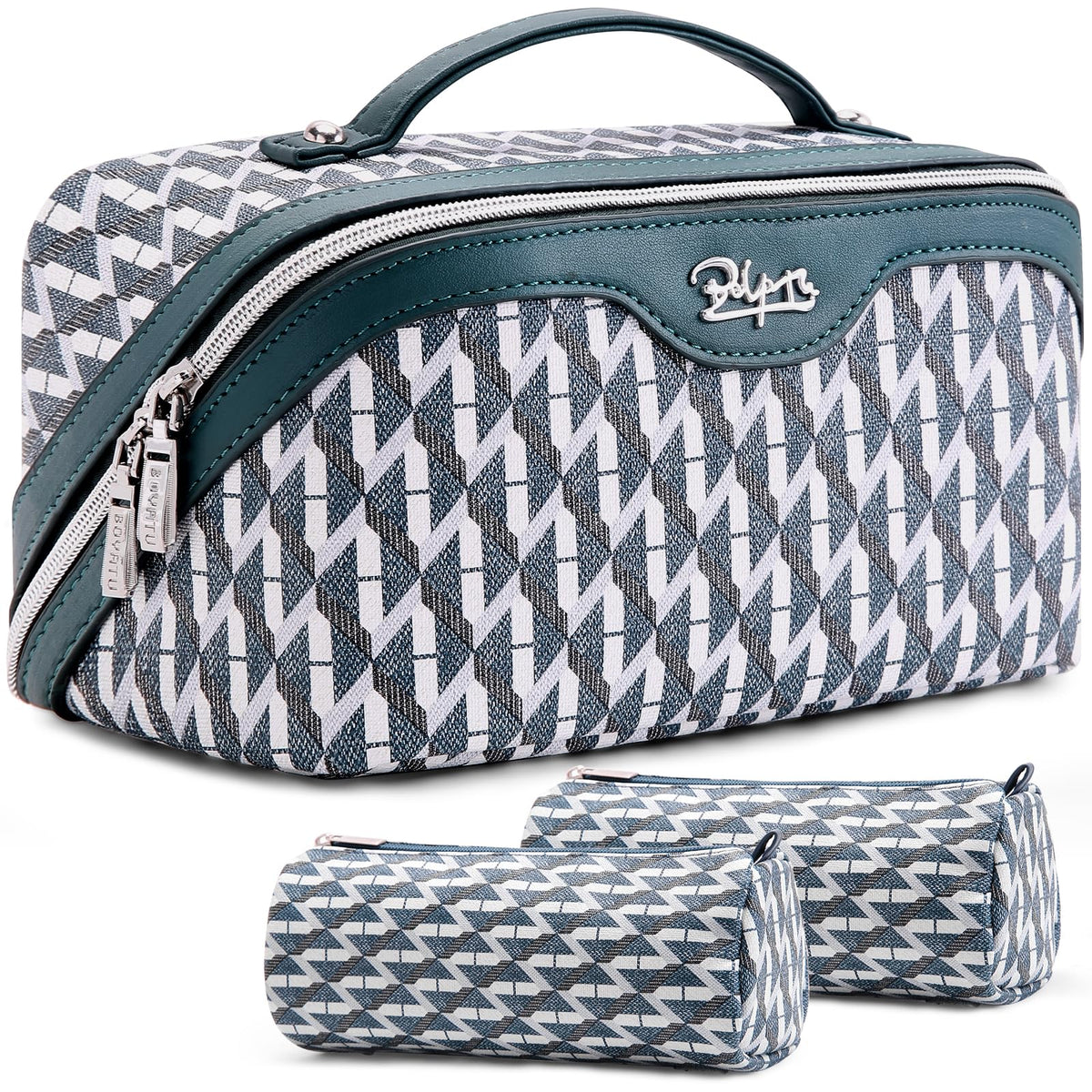 BOYATU Travel Makeup Bag Organizer: 3 Pcs Large Cosmetic Bags Set for Women