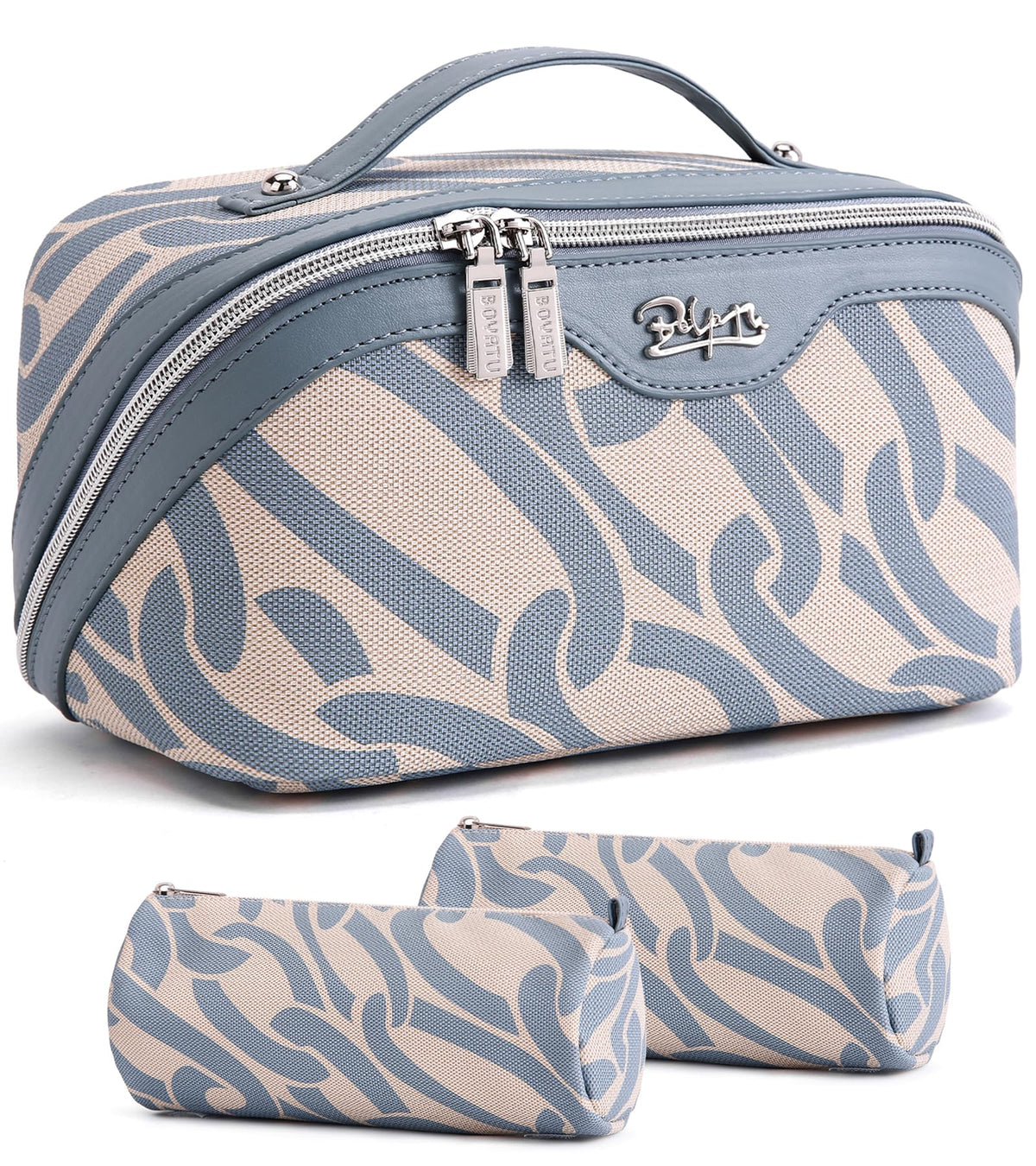 BOYATU Travel Makeup Bags Cosmetic Organizer Bag: Floral Make up Bag