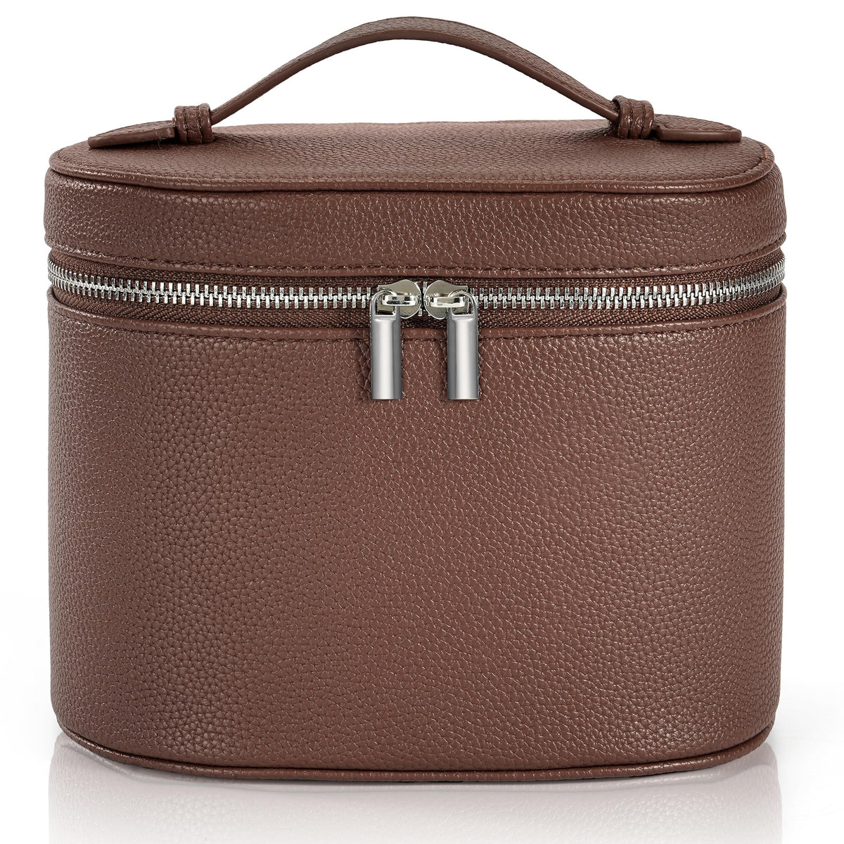 Makeup Bag Vanity Case Cosmetic Bag with Removable Divider Travel Toiletry Bag for Women Portable Make up Box Organizer, Burgundy