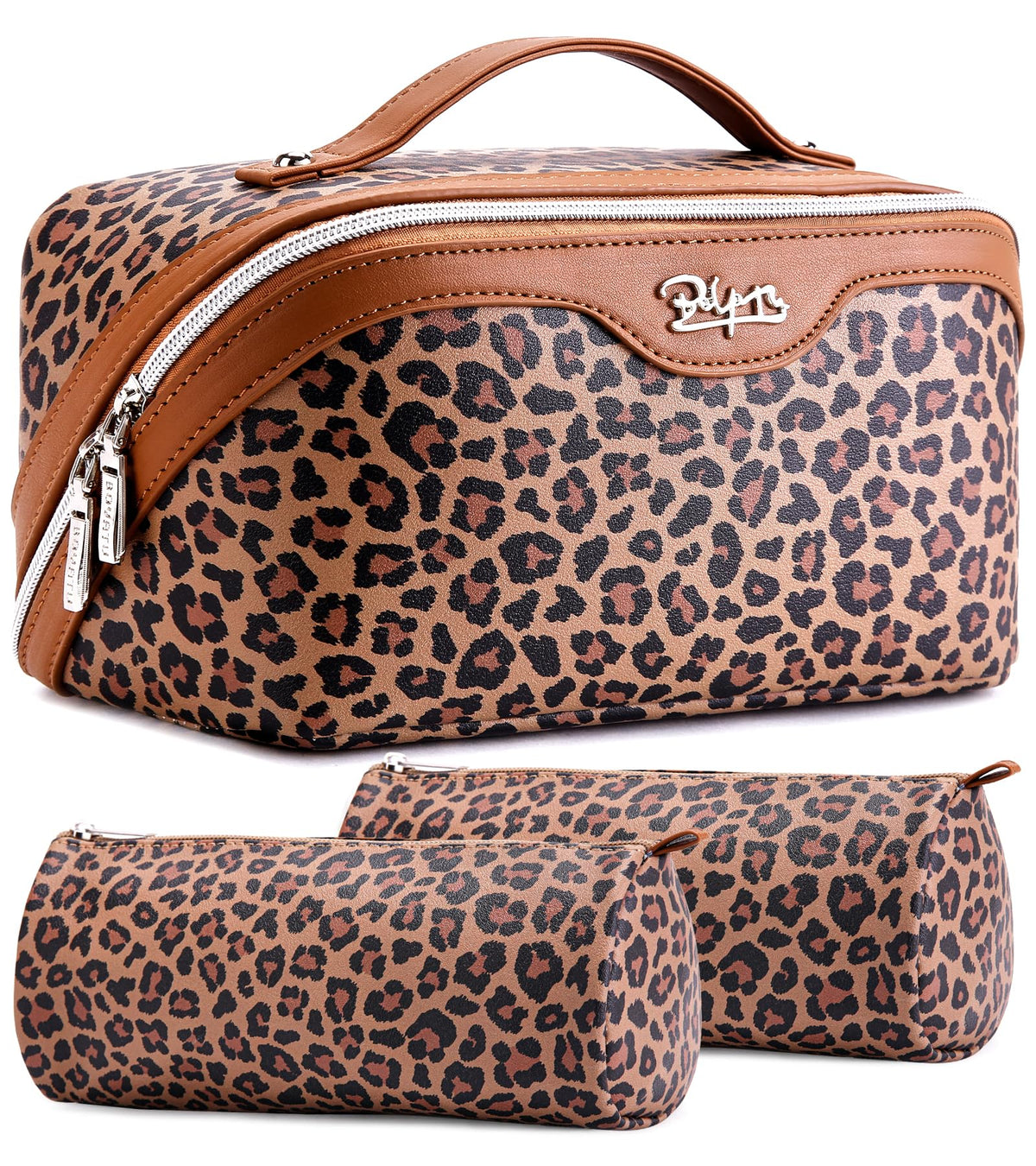BOYATU Travel Makeup Bag Organizer: 3 Pcs Large Cosmetic Bags Set for Women