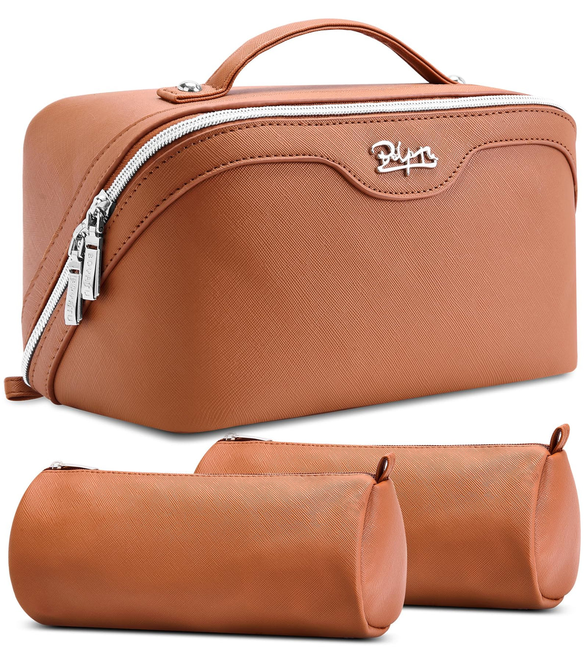 BOYATU Travel Makeup Bag Organizer: 3 Pcs Large Cosmetic Bags Set for Women