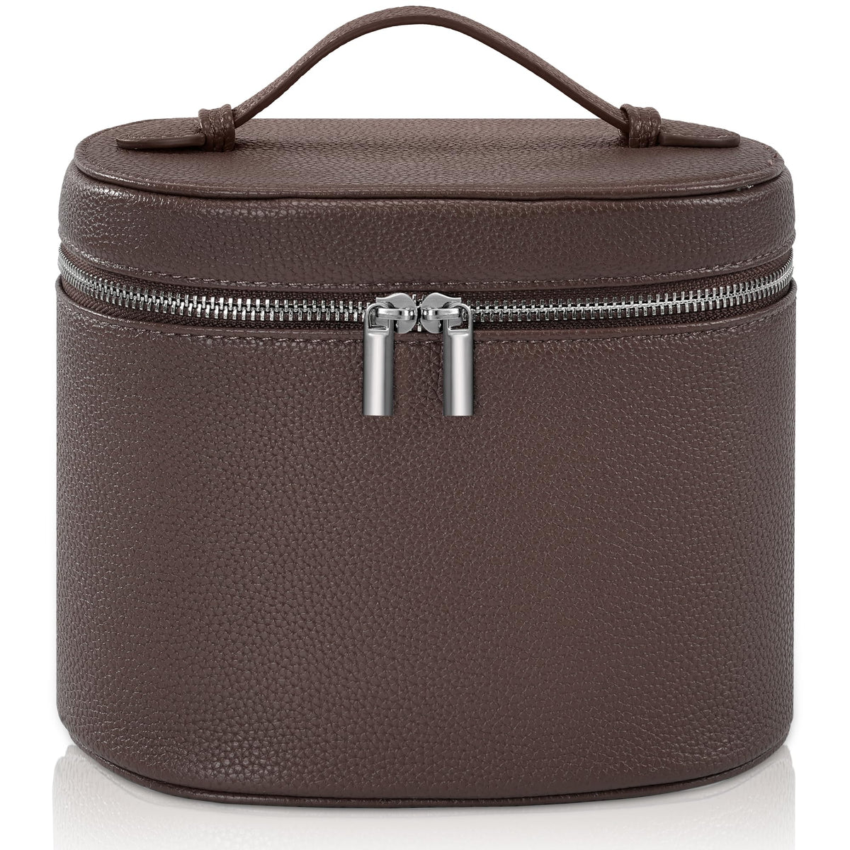 Makeup Bag Vanity Case Cosmetic Bag with Removable Divider Travel Toiletry Bag for Women Portable Make up Box Organizer, Burgundy