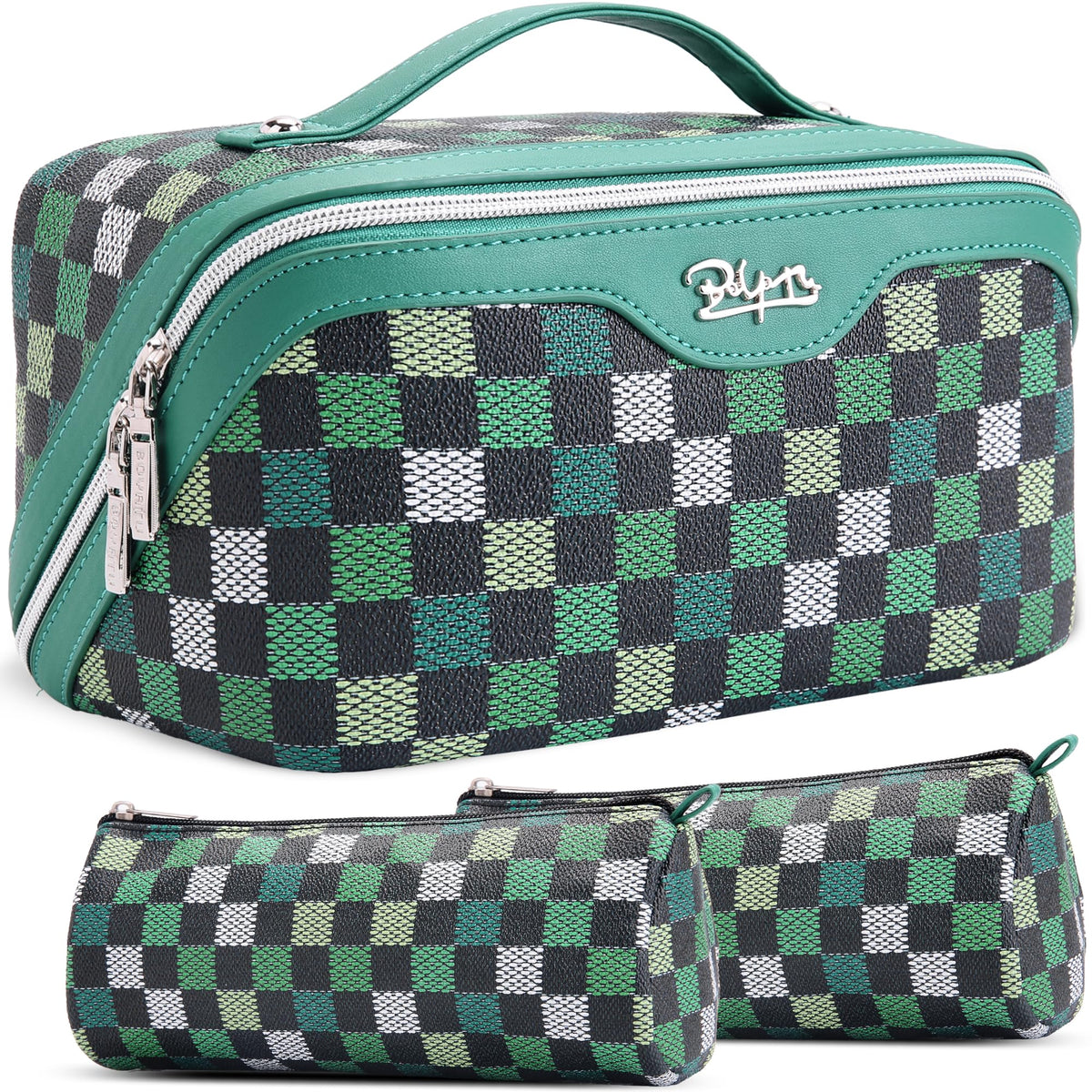 BOYATU Travel Makeup Bag Organizer: 3 Pcs Large Cosmetic Bags Set for Women