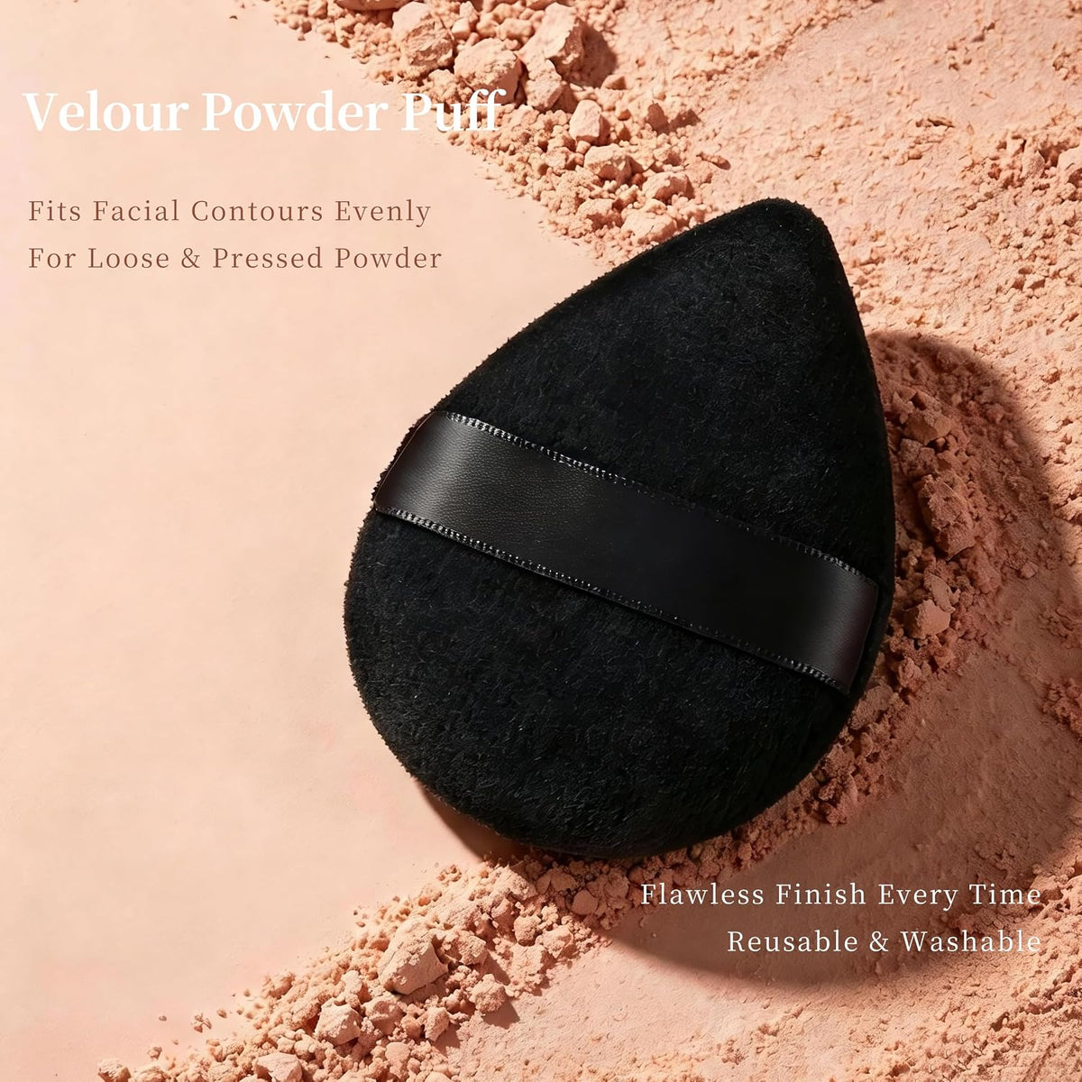Real Perfection Makeup Brushes Set 14 Pcs with 1 Foldable Silicone Cleaner Bowl and 1 Powder Puff, Professional Foundation Eyeshadow Concealer Blush Powder Bronzer Make up Brushes Kit - Black